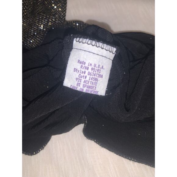 Vintage Asymmetrical Hem Shimmery black gothic y2k Cowl Neck dress Small - Picture 5 of 7